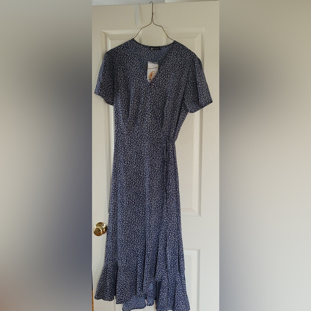 Amazon Navy Floral Midi Dress